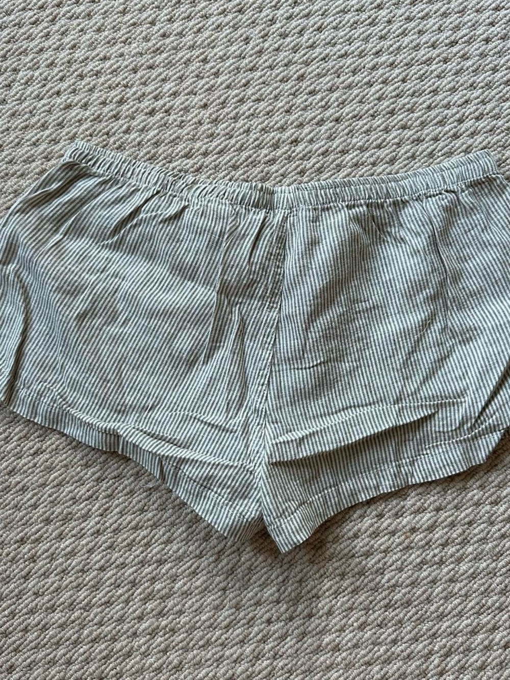 NWT Brandy Melville Kiera Striped Linen-Blend Boxer Shorts - Picture 7 of 8